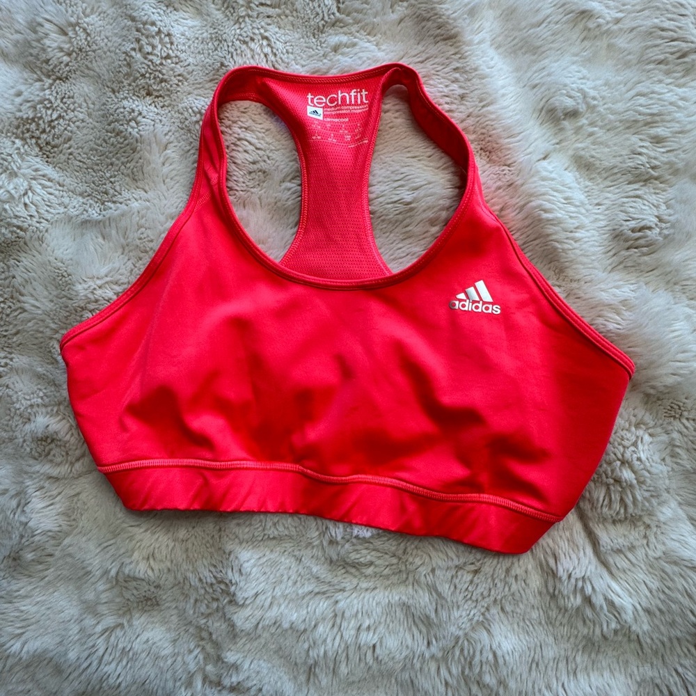 NWOT! Adidas Women's Vibrant Hot Red/Pink Fitness Workout Top